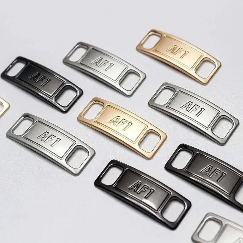 5 PAIRS of Nike Air Force 1 Lace Buckle Lace Tag Dubrae - Many Different Colors - Picture 1 of 4